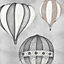 Sublime Up, Up and away Balloon Grey Wallpaper