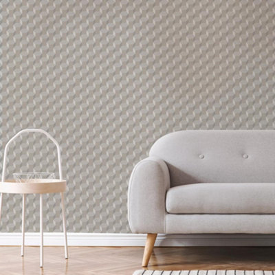 Sublime Vintage Geometrics Neutral Geometric Wallpaper