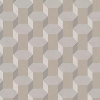 Sublime Vintage Geometrics Neutral Geometric Wallpaper