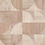 Sublime Wood Round Shapes Brown Wallpaper