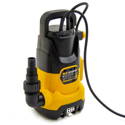 Submersible Water Pump Dirty & Clean Water Wolf 1100w + 10m Hose + 5m High Flow Hose
