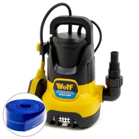 Submersible Water Pump Dirty & Clean Water Wolf 750w + 10m Hose