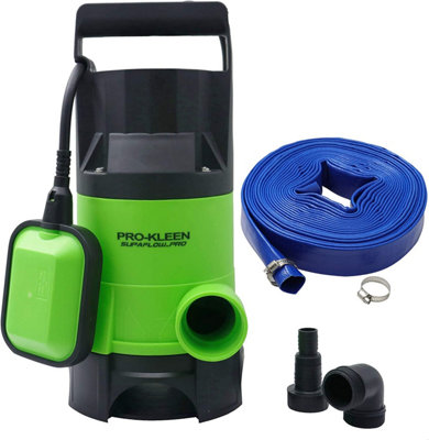 Submersible Water Pump Electric 750W with 25m Layflat Hose for Clean or Dirty Water