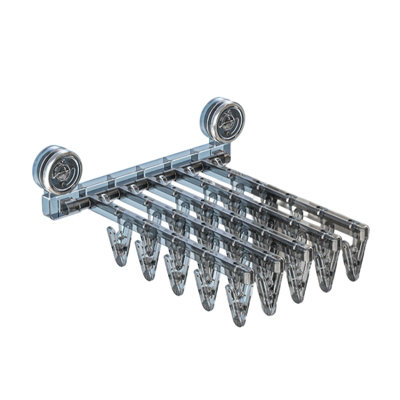 Suction cup clothes drying rack punch free balcony folding clothes ...