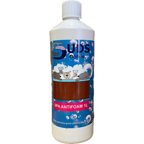 SUDS-ONLINE 1 LITRE No Foam Away Anti Foamer Fix Foaming Chemicals Hot Tub Spa Hot tub Spas - High Concentrate