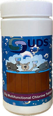 SUDS-ONLINE 50 x 20g Multifunctional Chlorine Tablets for Hot Tubs Swimming Pool