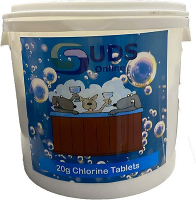 SUDS-ONLINE 5kg Chlorine Tablets 20g Hot Tub Spa Tubs