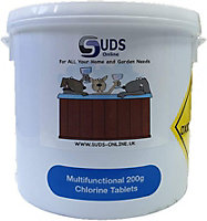 SUDS-ONLINE 5kg Multifunctional Chlorine Tablets 200g Swimming Pool Chemicals