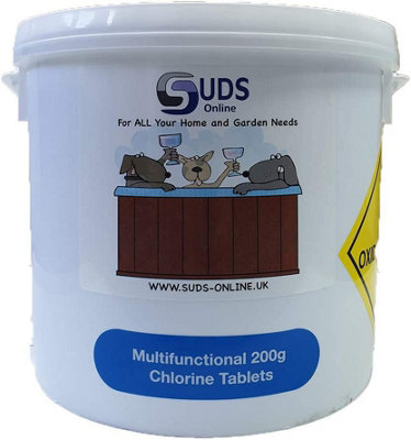 SUDS-ONLINE 5kg Multifunctional Chlorine Tablets 200g Swimming Pool Chemicals