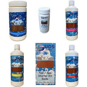 SUDS-ONLINE Large Hot Tub Water Treatment Kit Chemical Starter Kit Spas - Chlorine Granules