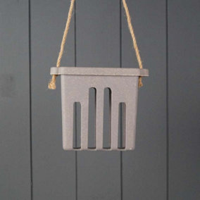 Suet Cake Bird Feeder Made with Straw Earthy Sustainable