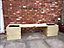 Suffolk Double Planter Bench (Painted Wooden Planter - Choice of Colours Available) - L180 x W40 x H40 cm