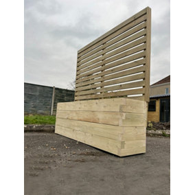 Suffolk Planter and Trellis - Wood - L120 x W40 x H120 cm
