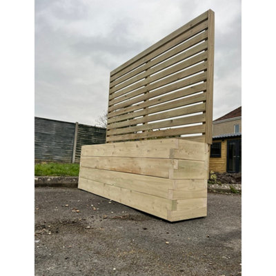 Suffolk Planter and Trellis - Wood - L210 x W40 x H150 cm