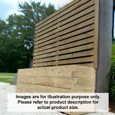 Suffolk Planter and Trellis - Wood - L90 x W40 x H120 cm