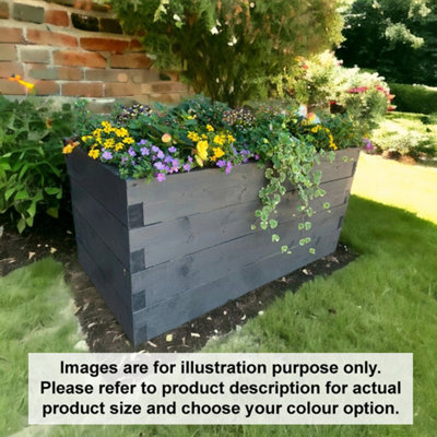 Suffolk Planter (Painted Wooden Planter - Choice of Colours Available) - L120 x W40 x H60 cm - 3