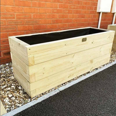 Suffolk Planter (Painted Wooden Planter - Choice of Colours Available) - L180 x W40 x H45 cm