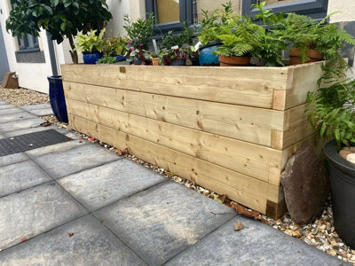 Suffolk Planter (Painted Wooden Planter - Choice of Colours Available) - L235 x W40 x H60 cm - 4
