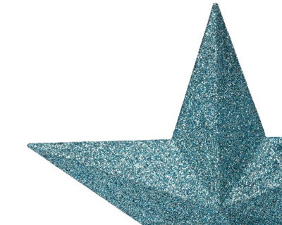 Sugar Blue Christmas Tree Star Topper Glitter Plastic Tree Decoration 20cm - 4