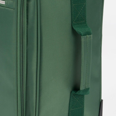 Suitcase Luggage Set of 3 Soft Travel 4 Wheels Trolley Bag Lightweight - 3