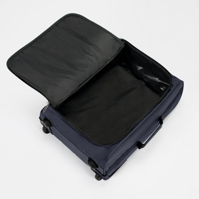 Suitcase Luggage Set of 3 Soft Travel 4 Wheels Trolley Bag Lightweight - 4