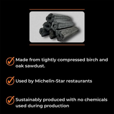 Sumi Bincho Carbonised Charcoal Restaurant Briquette Fuel For Konro BBQ Barbecue Cooking Grills - 4