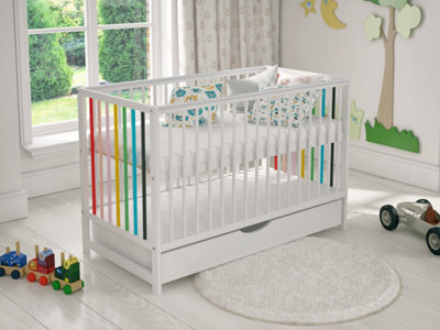 Summer cot bed 120x60cm with drawer