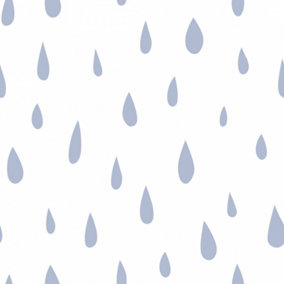 Summer Raindrops Wallpaper Blue
