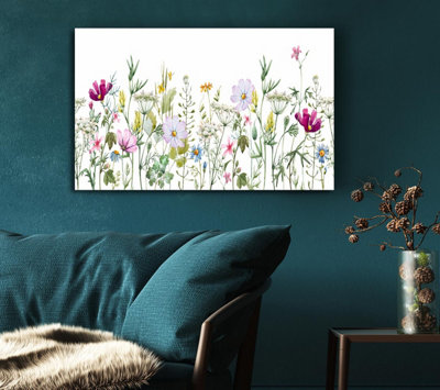 Wildflower Print Mid-sized Wall Decor Floral Canvas Flower 