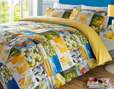 Summer Vibes Contemporary Duvet Cover Bedding Set