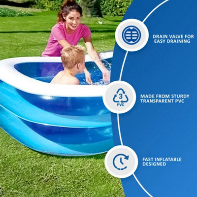 SummerFun 7ft Inflatable Swimming Pool