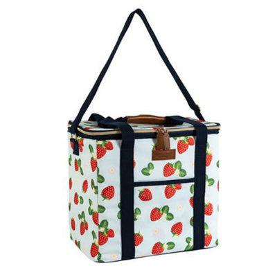 Three Rivers 20 Litre Insulated Family Cool Bag - Navy & White Stripes, Upright Design, Wipe Clean Lining 2 thumbnail image