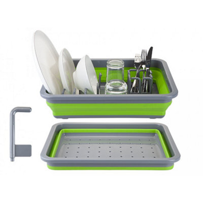 Summit Pop Collapsible Dish Rack Drainer Lime