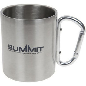 Summit Stainless Steel Carabiner Mug Silver (One Size)