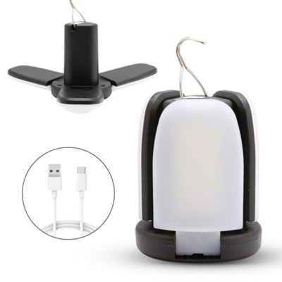 Summit USB Rechargeable Hanging Trifold Lantern