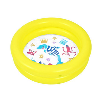 Sun Club 2 Ring Kids Paddling Pool - Yellow