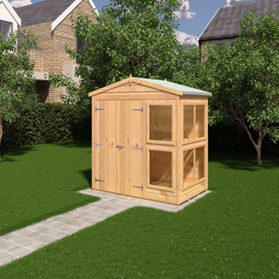 Sun Hut 6 x 4 Feet Potting Shed - L122 x W200.9 x H214.6 cm