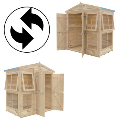 Sun Hut 6 x 4 Feet Potting Shed - L122 x W200.9 x H214.6 cm - 5