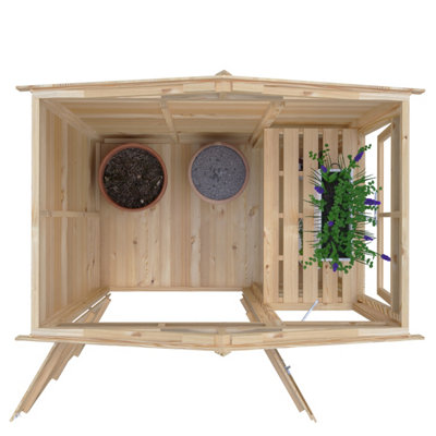 Sun Hut 6 x 4 Feet Potting Shed - L122 x W200.9 x H214.6 cm - 6
