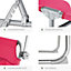 Sun Lounger Chloé - foldable, infinitely adjustable sunroof - pink
