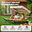 Sun Lounger Livorno - for 2 people, infinitely adjustable sunroof - black/beige