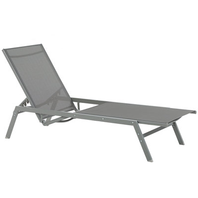 Sun Lounger Metal Grey VERNAZZA