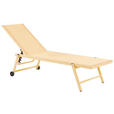 Sun Lounger Metal Yellow PORTOFINO