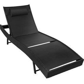 Sun Lounger Moana - durable and UV-resistant, 6 position backrest - black