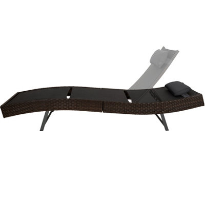 Sun Lounger Moana - durable and UV-resistant, 6 position backrest - mixed brown