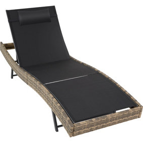 Sun Lounger Moana - durable and UV-resistant, 6 position backrest - nature