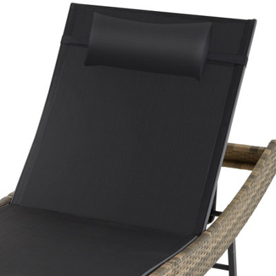 Sun Lounger Moana - durable and UV-resistant, 6 position backrest - nature