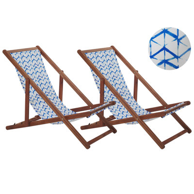 Sun Lounger Wood Dark Brown ANZIO