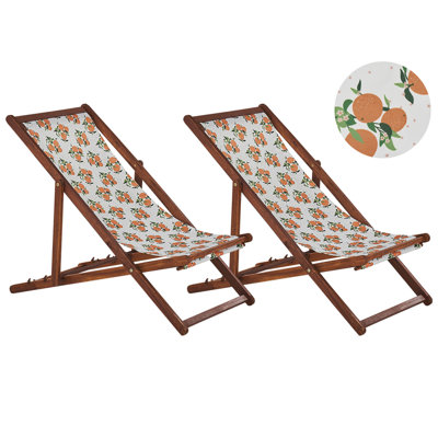 Sun Lounger Wood Dark Brown ANZIO