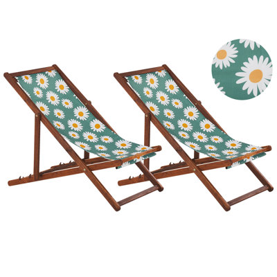 Sun Lounger Wood Dark Brown ANZIO